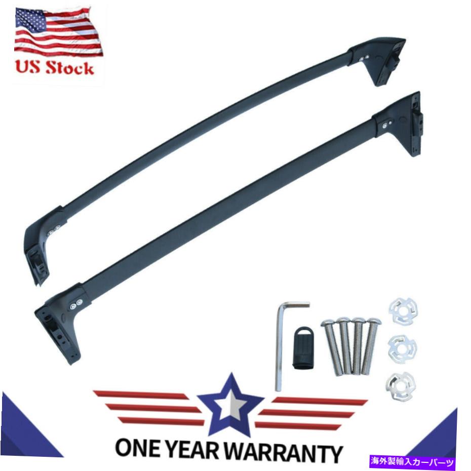ルーフキャリア 2019-2021トヨタRAV4荷物キャリアのアルミニウムブラックルーフラッククロスバー Aluminum Black Roof Rack Cross Bar For 2019-2021 Toyota RAV4 Luggage Carrier【並行輸入品】