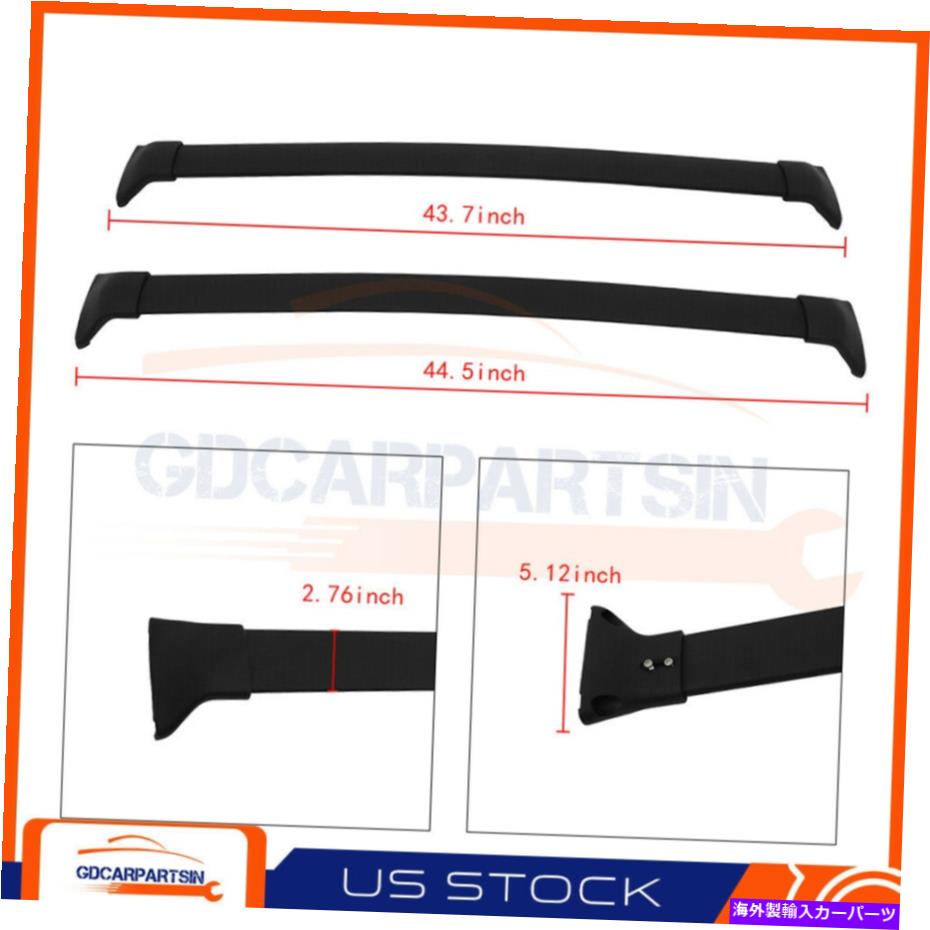 ルーフキャリア クロスバーはマツダCX-9 CX9 2016-2020ルーフラッククロスバーキャリアブラックレール Crossbar Fits MAZDA CX-9 CX9 2016-2020 Roof Rack Cross Bars Carrier Black Rails【並行輸入品】