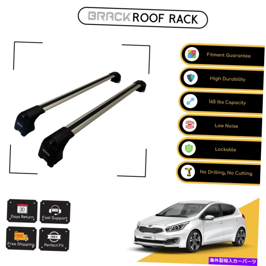 ルーフキャリア Kia Ceed 2012のブラックルーフラック荷物キャリアクロスバー - シルバーアップ BRACK Roof Rack Luggage Carrier Cross Bars For Kia Ceed 2012 - Up Silver【並行輸入品】