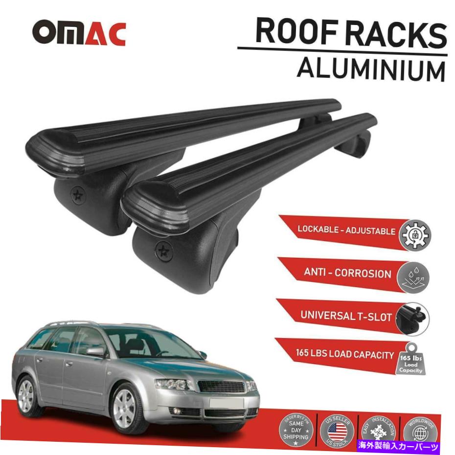 ルーフキャリア ルーフラッククロスバーアウディA4アバンb6 2002-2005のための荷物キャリアブラック Roof Rack Cross Bars Luggage Carrier Black for Audi A4 Avant B6 2002-2005【並行輸入品】