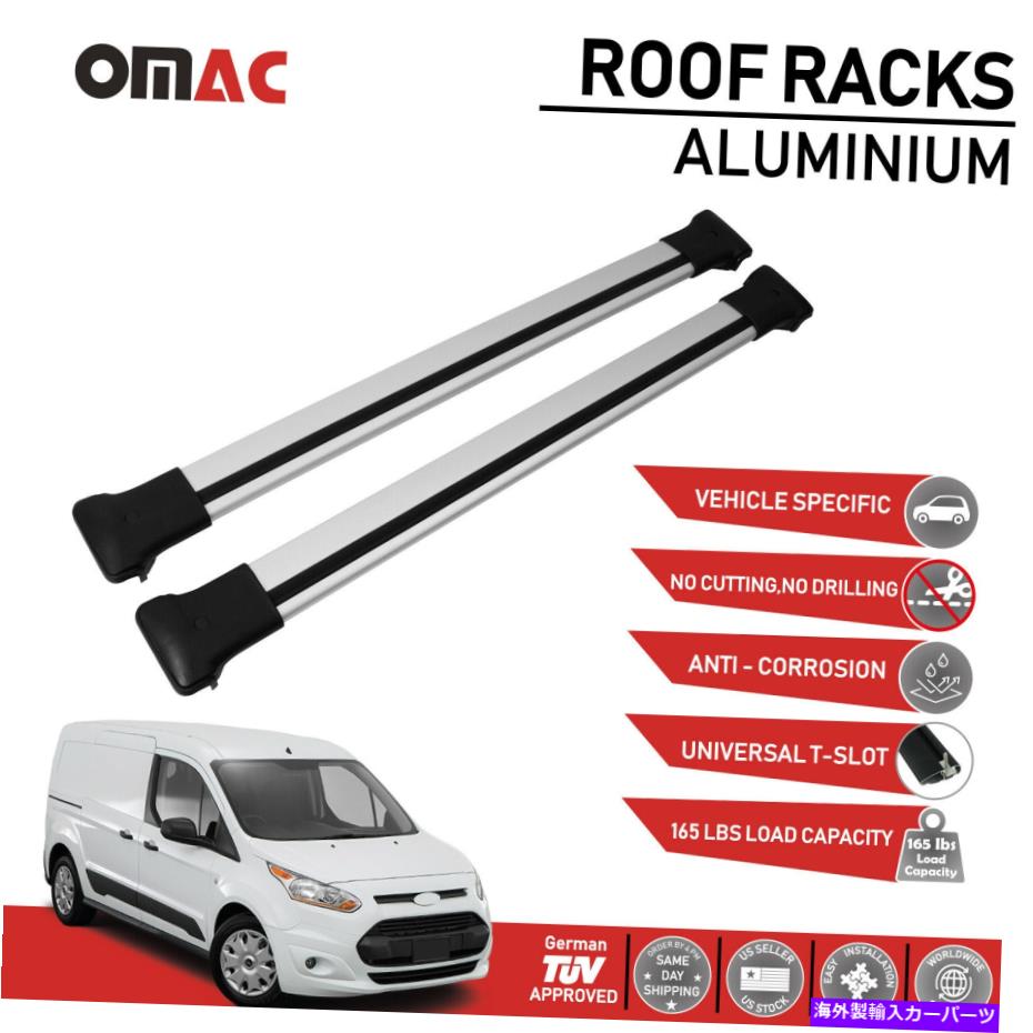 ルーフキャリア フォードトランジットコネクト2014-2022のためのルーフラッククロスバー荷物キャリアシルバー Roof Rack Cross Bars Luggage Carrier Silver for Ford Transit Connect 2014-2022【並行輸入品】