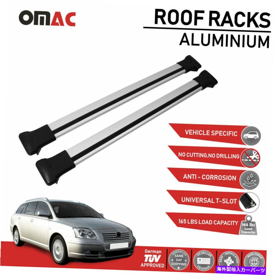 ルーフキャリア トヨタアベンシスワゴン2003-2009用のルーフラッククロスバー荷物キャリアシルバー Roof Rack Cross Bars Luggage Carrier Silver for Toyota Avensis Wagon 2003-2009【並行輸入品】