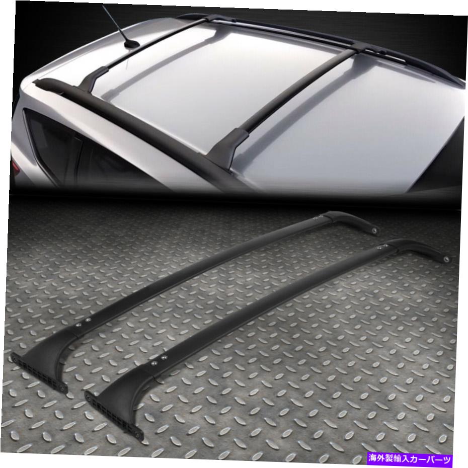 ルーフキャリア 09-14の日産ムラノペアブラックOEアルミニウムボルトオントップルーフレールクロスバー FOR 09-14 NISSAN MURANO PAIR BLACK OE ALUMINUM BOLT-ON TOP ROOF RAIL CROSS BAR【並行輸入品】
