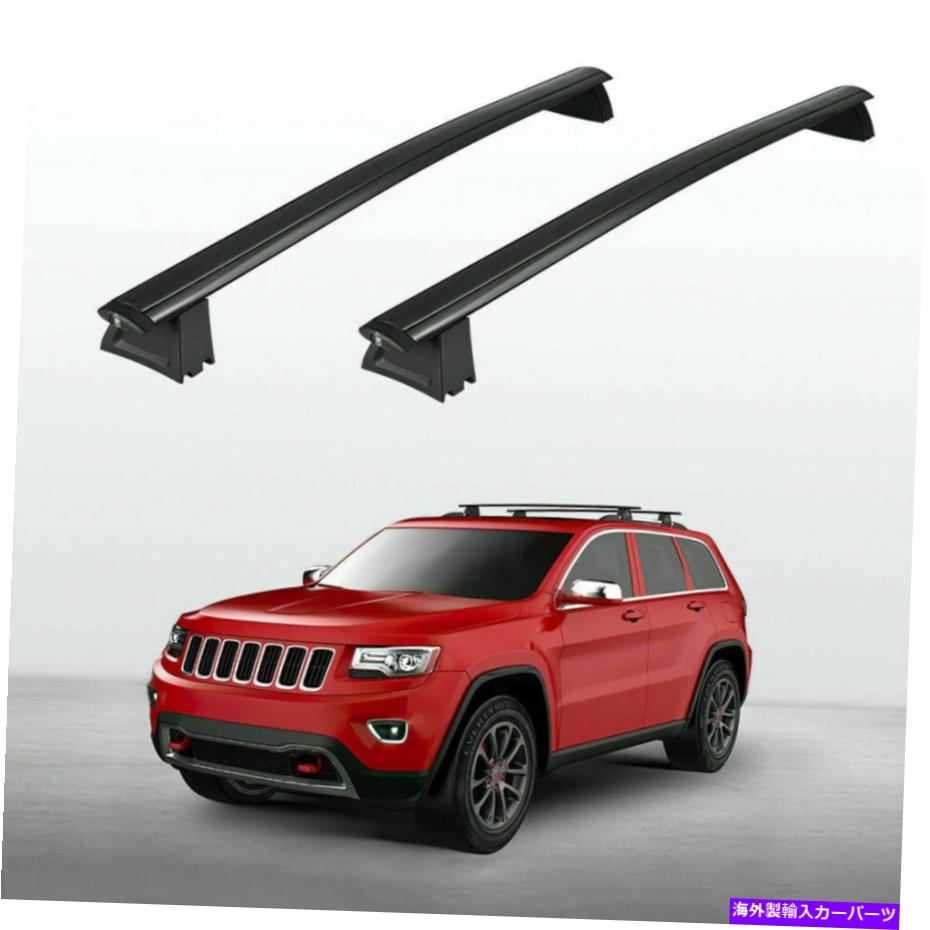 ルーフキャリア 11-20ジープグランドチェロキーアルミニウムブラック用のBougervカールーフラッククロスバー BougeRV Car Roof Rack Cross Bars for 11-20 Jeep Grand Cherokee Aluminum Black【並行輸入品】