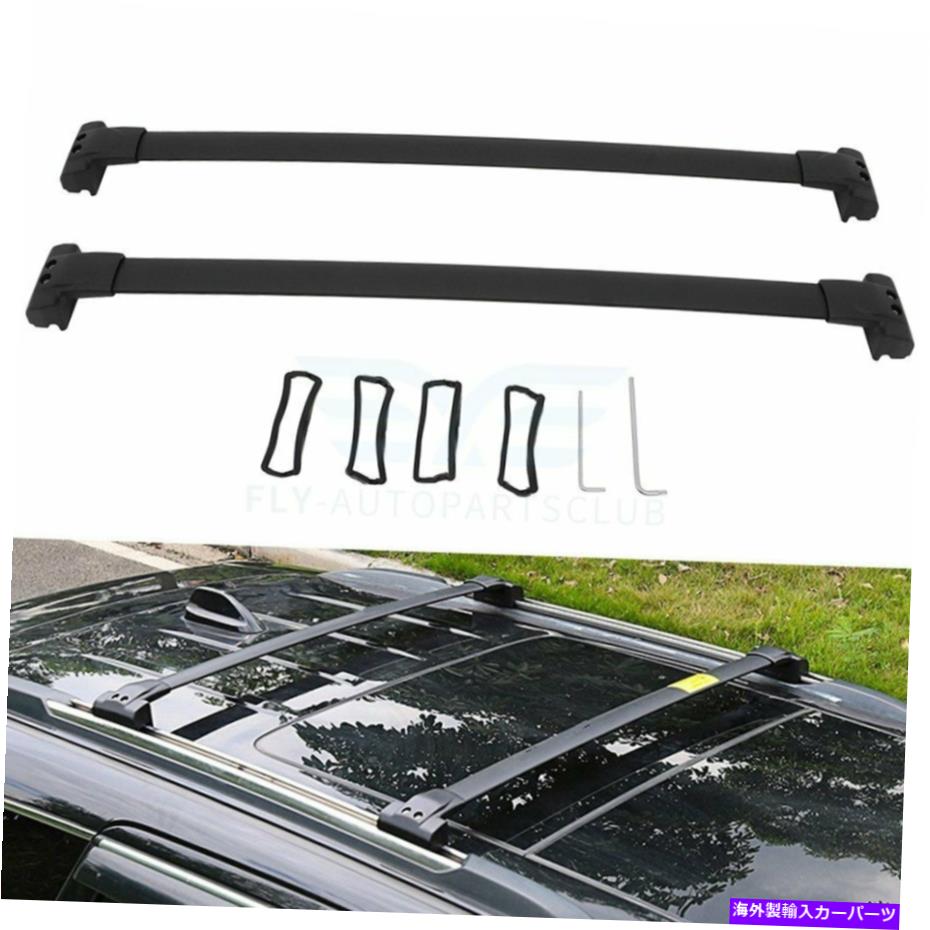 ルーフキャリア ジープグランドチェロキーのルーフラッククロスバー3.6L 5.7L 2011-2021アルミニウムブラック Roof Rack Cross Bars For Jeep Grand Cherokee 3.6L 5.7L 2011-2021 Aluminum Black【並行輸入品】