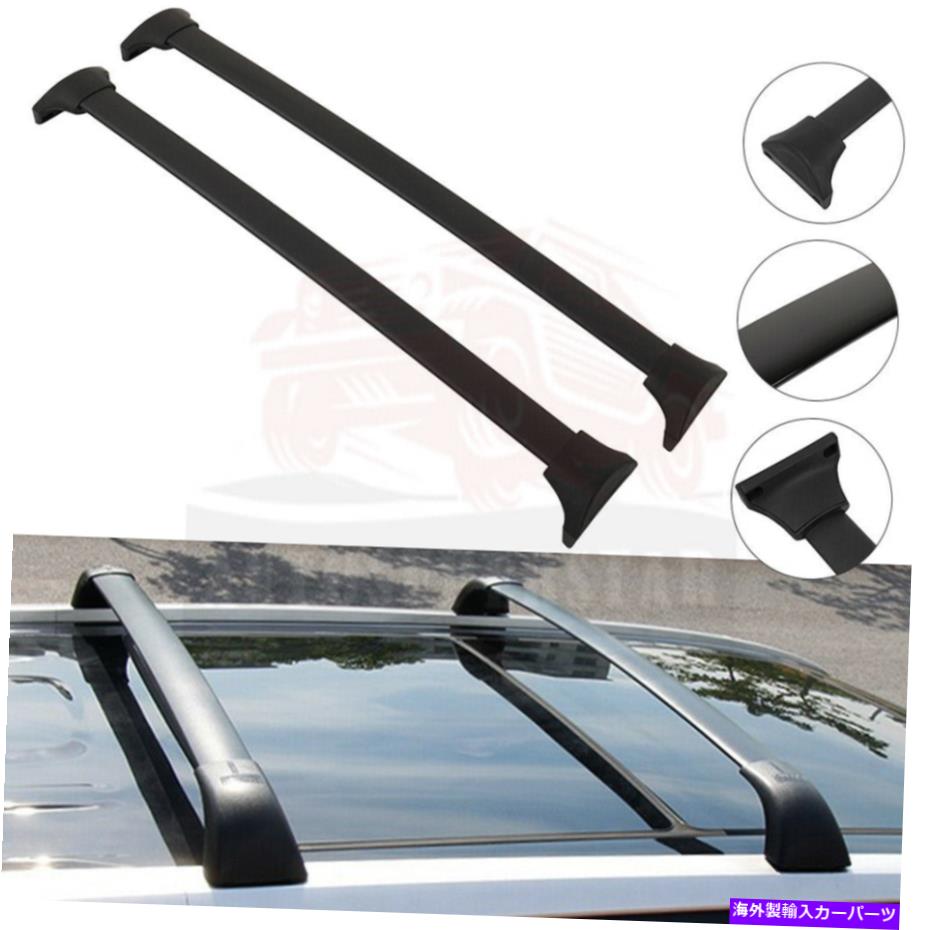ルーフキャリア Acura MDX 2014 -2018 Cross Barのブラックルーフラックレールキャリー Black Roof Rack Rail Carries For Acura MDX 2014 -2018 Cross Bar【並行輸入品】
