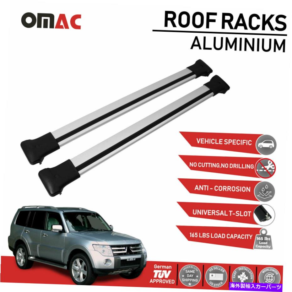 ルーフキャリア 三菱パジェロV80 2007-2021のルーフラッククロスバー荷物キャリアセット Roof Rack Cross Bars Luggage Carrier Set for Mitsubishi Pajero V80 2007-2021【並行輸入品】