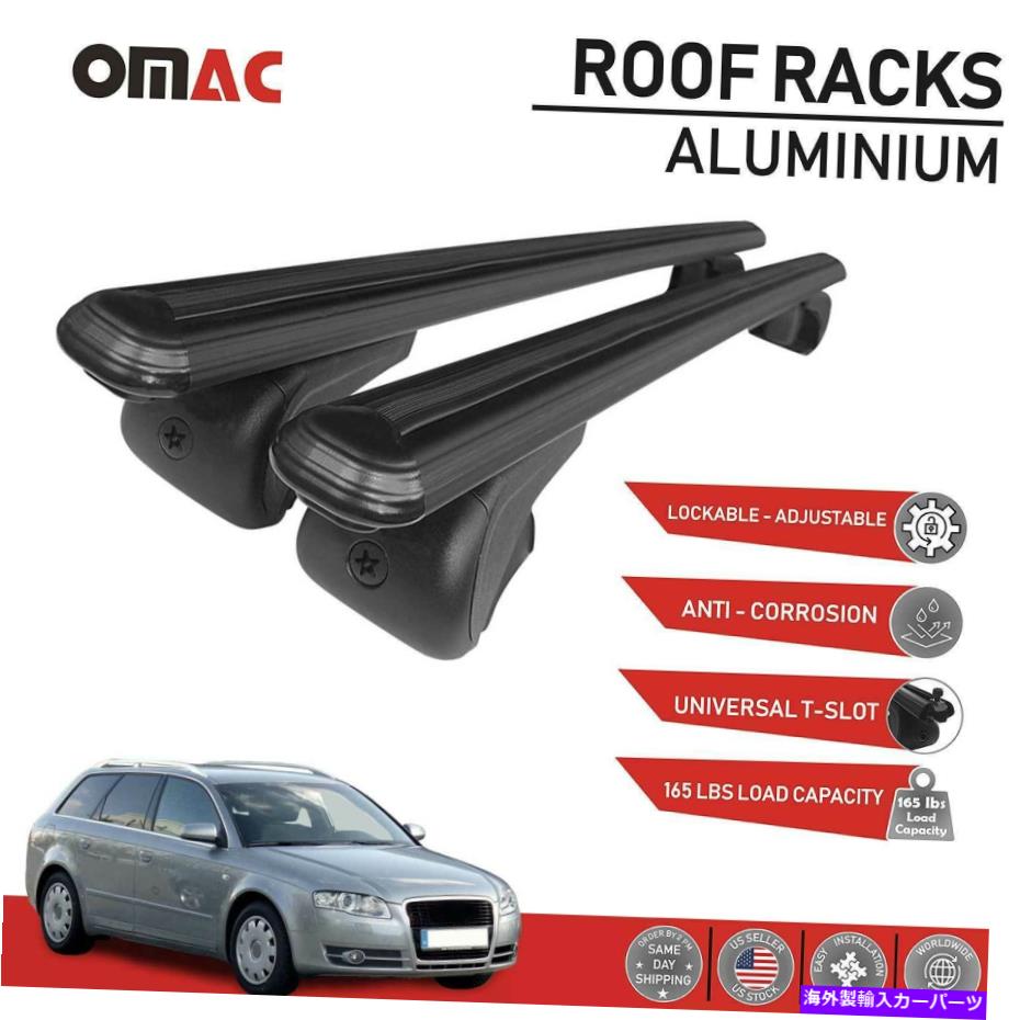 ルーフキャリア BMW 3シリーズワゴンE91 2007-2010のルーフラッククロスバー荷物キャリアブラック Roof Rack Cross Bars Luggage Carrier Black for BMW 3 Series Wagon E91 2007-2010【並行輸入品】