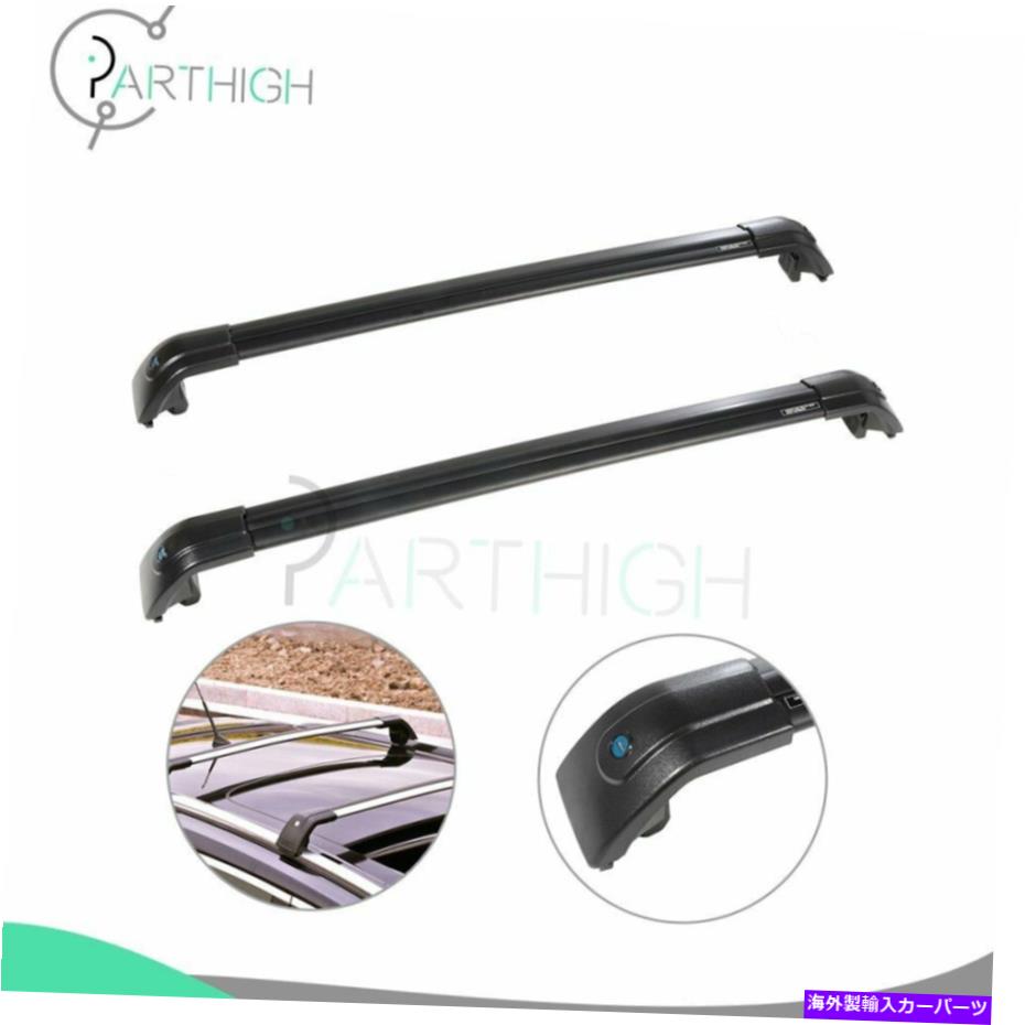 ルーフキャリア ルーフラッククロスバーブラックアルミニウム荷物キャリアKIAソレント2015-2019ペア Roof Rack crossbar Black Aluminum Luggage Carrier For KIA Sorento 2015-2019 pair【並行輸入品】
