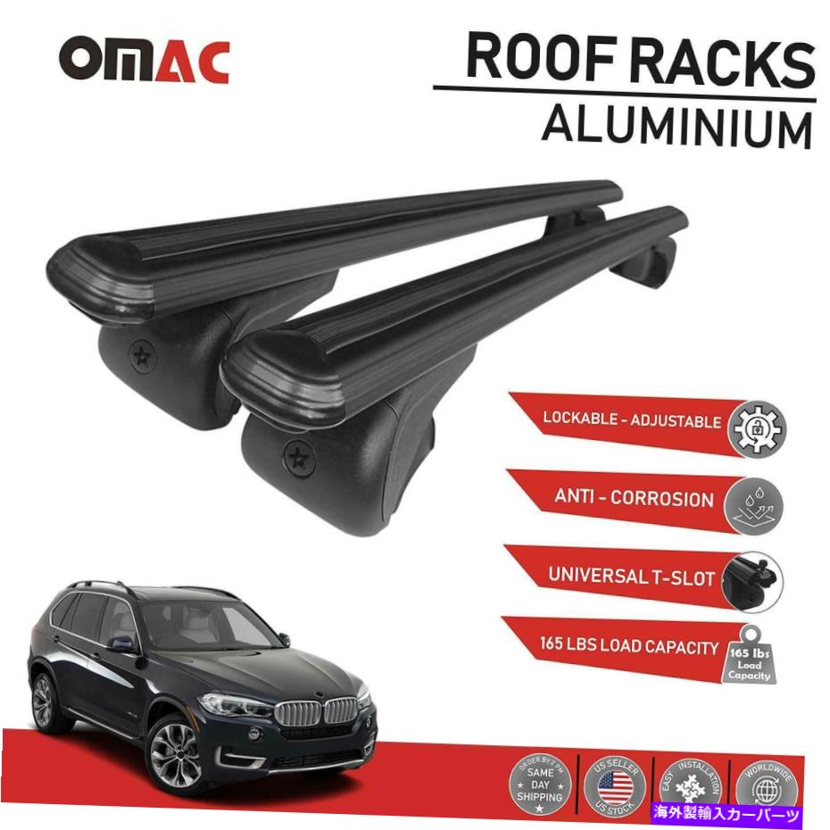 ルーフキャリア BMW x5 f15 2014-2018用のルーフラッククロスバー荷物キャリアブラックセット Roof Rack Cross Bars Luggage Carrier Black Set for BMW X5 F15 2014-2018【並行輸入品】