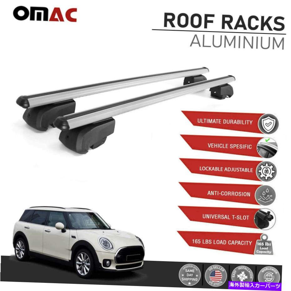 ルーフキャリア ミニクーパークラブマンのためのルーフレールラックアルクロスバー荷物キャリア2016-2022 Roof Rail Rack Alu Cross Bars Luggage Carrier For Mini Cooper Clubman 2016-2022【並行輸入品】