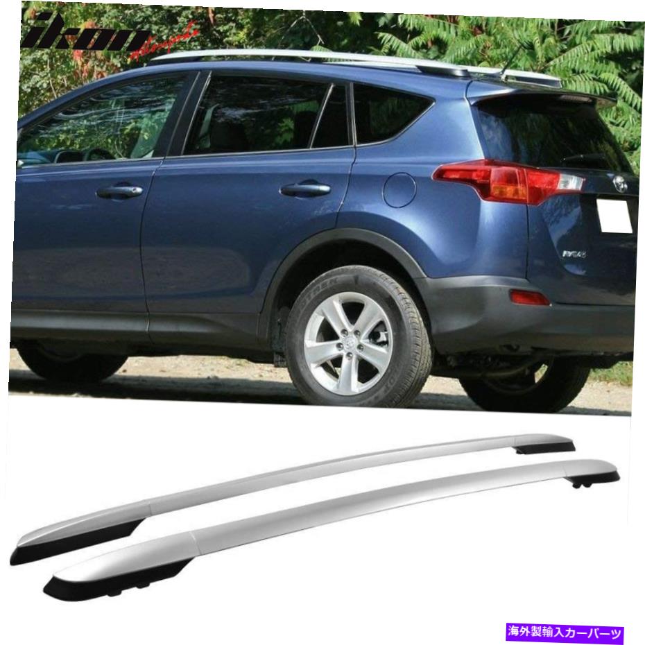 ルーフキャリア 13-18トヨタRAV4 XA40 OEファクトリースタイル2PCSフロントルーフトップラックシルバー Fit 13-18 Toyota RAV4 XA40 OE Factory Style 2PCS Front Roof Top Rack Silver【並行輸入品】