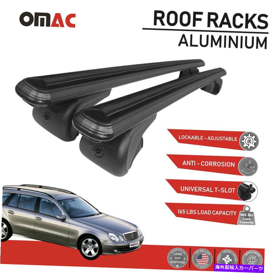 ルーフキャリア ルーフラッククロスバーメルセデスEクラスS211 2003-08のための荷物キャリアブラック Roof Rack Cross Bars Luggage Carrier Black for Mercedes E Class S211 2003-08【並行輸入品】