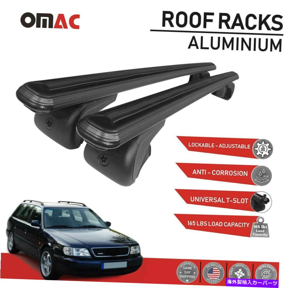 ルーフキャリア ルーフラッククロスバーアウディA6アバンb5 1995-1997のための荷物キャリアブラック Roof Rack Cross Bars Luggage Carrier Black for Audi A6 Avant B5 1995-1997【並行輸入品】