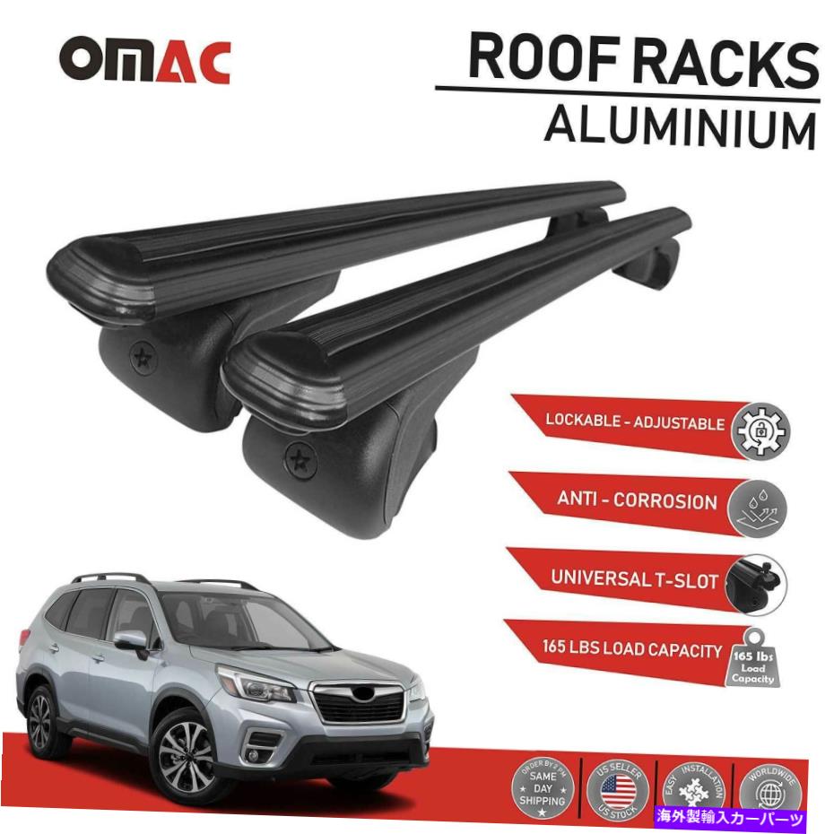 ルーフキャリア ルーフラッククロスバー荷物キャリアブラックセットはスバルフォレスター2019-2021に適合します Roof Rack Cross Bars Luggage Carrier Black Set Fits Subaru Forester 2019-2021【並行輸入品】