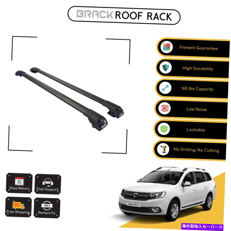 ルーフキャリア Dacia Logan MCV 2014→Up Black用ブラックルーフラック荷物荷物キャリアクロスバー BRACK Roof Rack Luggage Carrier Cross Bars For Dacia Logan Mcv 2014 → Up Black【並行輸入品】