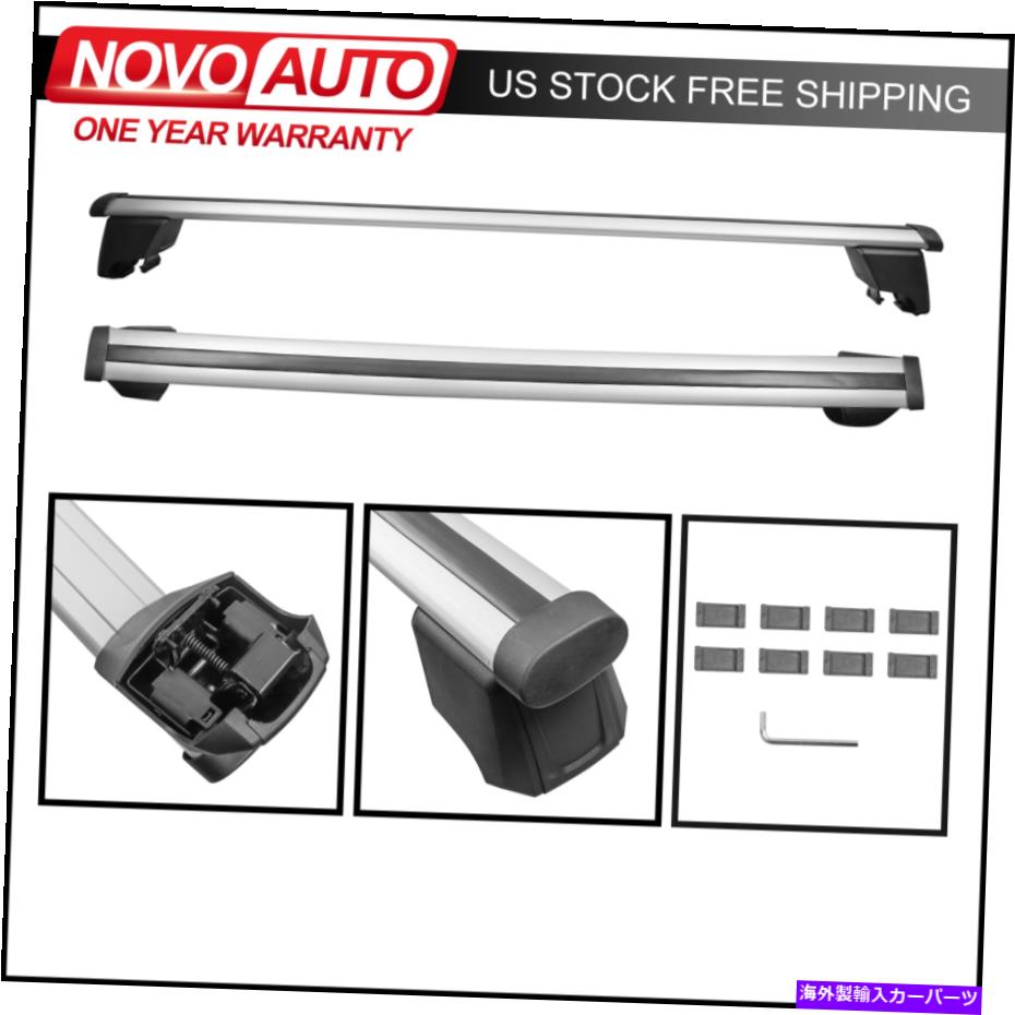 ルーフキャリア 2PCS新しいアルミニウム荷物トップルーフラッククロスバー2007-16アウディQ5 165ポンド 2PCS New Aluminum Luggage Top Roof Rack Crossbars For 2007-16 Audi Q5 165lbs【並行輸入品】