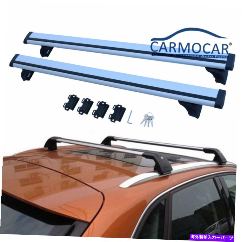 ルーフキャリア ルーフラッククロスバー荷物キャリアシルバー2007-2015 Audi Q7のペア Roof Rack Cross Bars Luggage Carrier Silver one pair For 2007-2015 Audi Q7【並行輸入品】