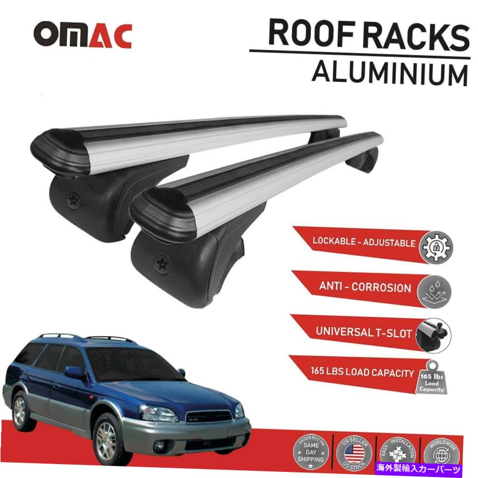 ルーフキャリア ルーフラッククロスバーレールキャリアスバルアウトバック1999-2002のためのAlu Silver Roof Rack Cross Bars Rails Carrier Alu Silver For Subaru Outback 1999-2002【並行輸入品】