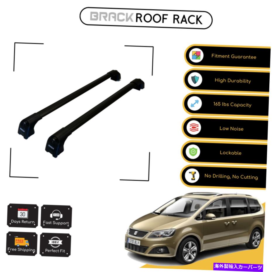 ルーフキャリア ブラックルーフラック荷物キャリアクロスバーシート用アルハンブラ2016 -Up Black BRACK Roof Rack Luggage Carrier Cross Bars For Seat Alhambra 2016 - Up Black【並行輸入品】 54,648円