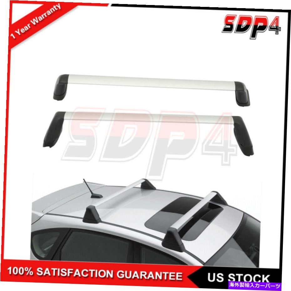 ルーフキャリア 2xクロスバーシルバールーフラック荷物キャリア貨物08-14スバルインプレッサWRXの貨物 2x Cross Bar Silver Roof Rack Luggage Carrier Cargo For 08-14 Subaru Impreza WRX【並行輸入品】