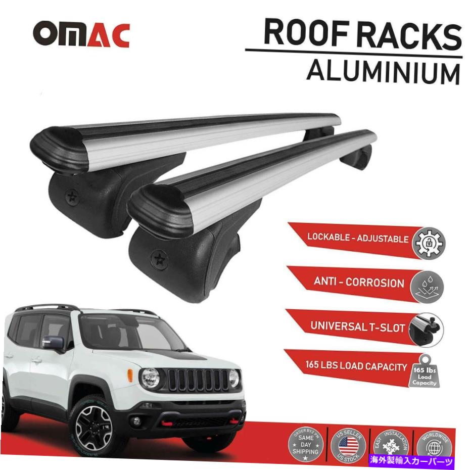 ルーフキャリア ルーフラッククロスバー荷物キャリアアルミニウム2 PC。 Jeep Renegade 2015-2022の場合 Roof Rack Cross Bars Luggage Carrier Aluminum 2 Pcs. For Jeep Renegade 2015-2022【並行輸入品】