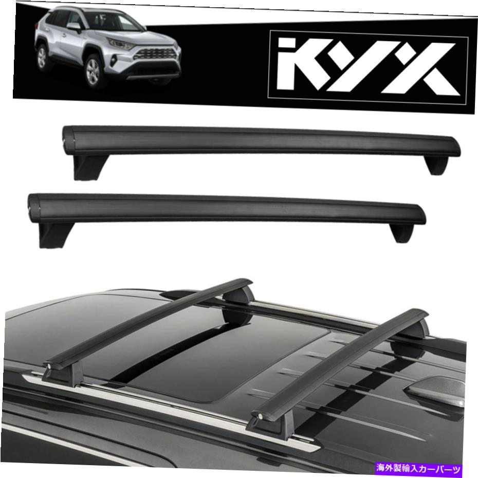 ルーフキャリア 2011-2021の荷物ルーフラックジープグランドチェロキーアッパークロスバーブラック11-21 Luggage Roof Rack For 2011-2021 Jeep Grand Cherokee Upper Cross Bars Black 11-21【並行輸入品】