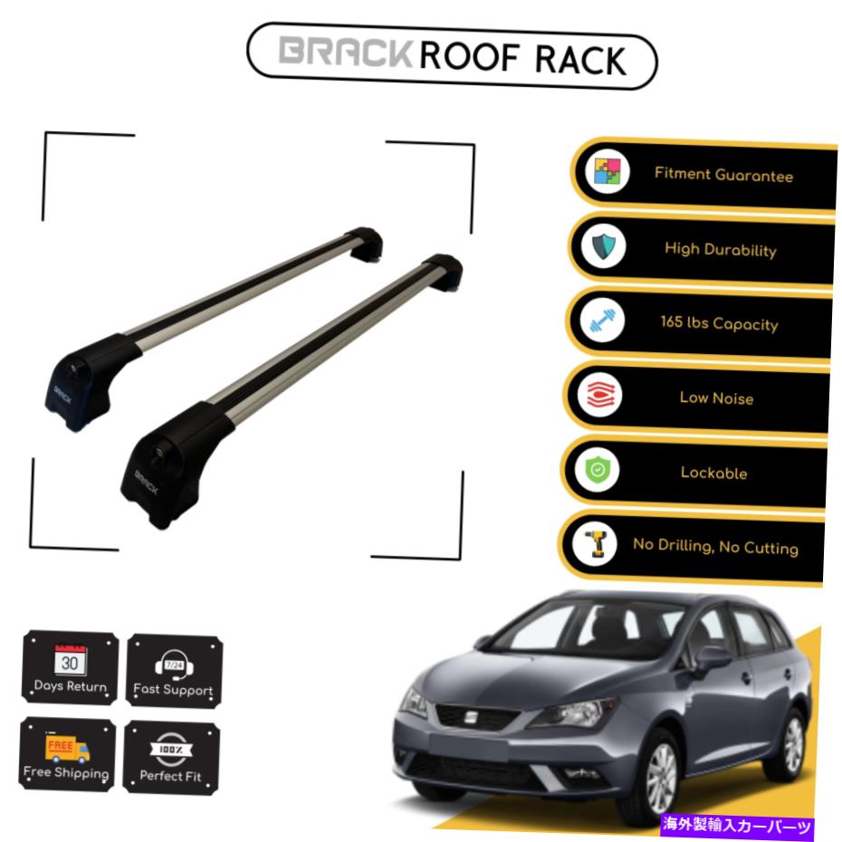 ルーフキャリア ブラックルーフラック荷物キャリアシート用のクロスバーIbiza SW 2010 -Up Silver BRACK Roof Rack Luggage Carrier Cross Bars For Seat Ibiza SW 2010 - Up Silver【並行輸入品】