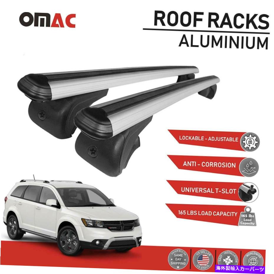 ルーフキャリア アルミニウムルーフラッククロスバー荷物キャリアシルバーダッジジャーニー2009-2021 Aluminum Roof Rack Cross Bars Luggage Carrier Silver For Dodge Journey 2009-2021【並行輸入品】