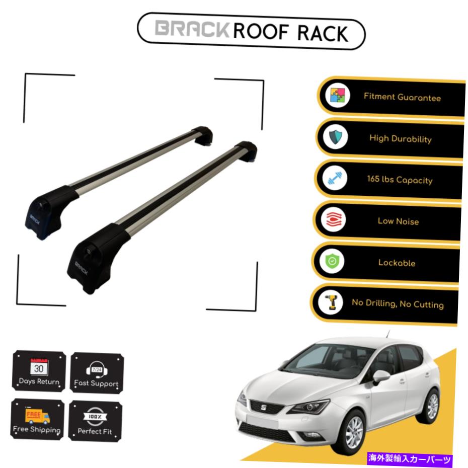 ルーフキャリア シートのためのブラックルーフラック荷物キャリアクロスバーIbiza St 2010-2017 Silver BRACK Roof Rack Luggage Carrier Cross Bars For Seat Ibiza ST 2010 - 2017 Silver【並行輸入品】