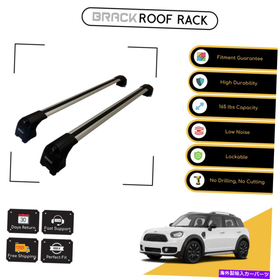 ルーフキャリア Mini Countryman 2010のブラックルーフラック荷物キャリアクロスバー - シルバーアップ BRACK Roof Rack Luggage Carrier Cross Bars For Mini Countryman 2010 - Up Silver【並行輸入品】