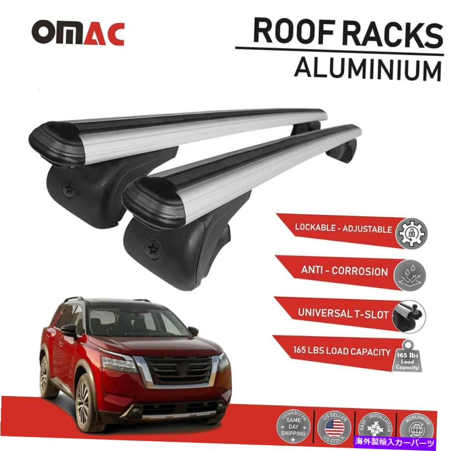 ルーフキャリア 日産パスファインダーR53 2021-2022用ルーフラッククロスバーキャリアシルバーALU Roof Rack Cross Bars Carrier Silver Alu For Nissan Pathfinder R53 2021-2022【並行輸入品】