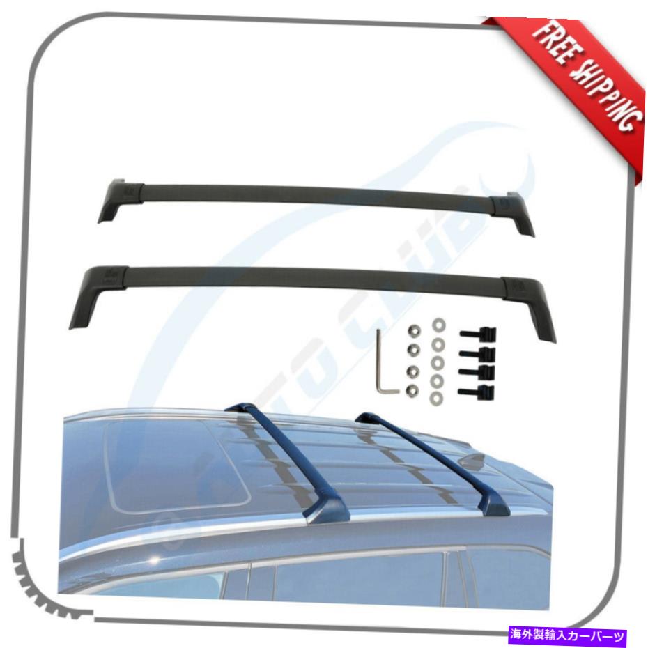 ルーフキャリア 2020年2021年のブラックルーフラックセットトヨタハイランダーLE＆Lクロスバーアルミニウムレール Black Roof Rack Set For 2020 2021 TOYOTA HIGHLANDER LE&L Cross Bar Aluminum Rail【並行輸入品】