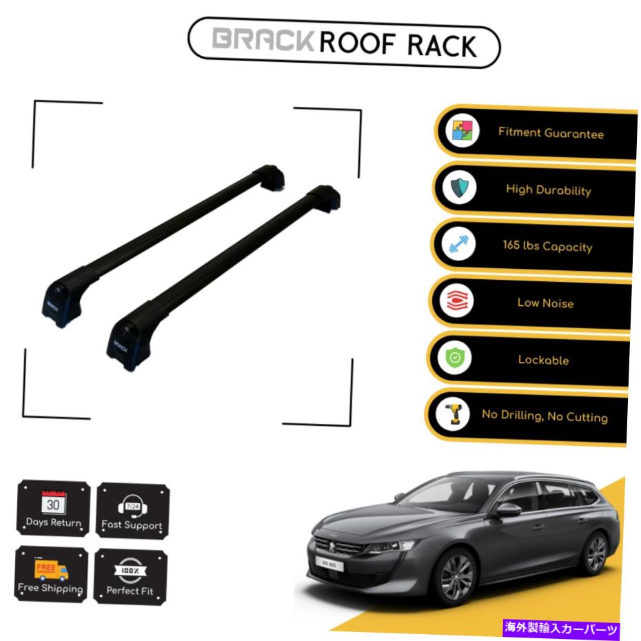 ルーフキャリア プジョー508 SW ESTATE 2011のブラックルーフラック荷物キャリア-Black BRACK Roof Rack Luggage Carrier For Peugeot 508 Sw Estate 2011 - Up Black【並行輸入品】