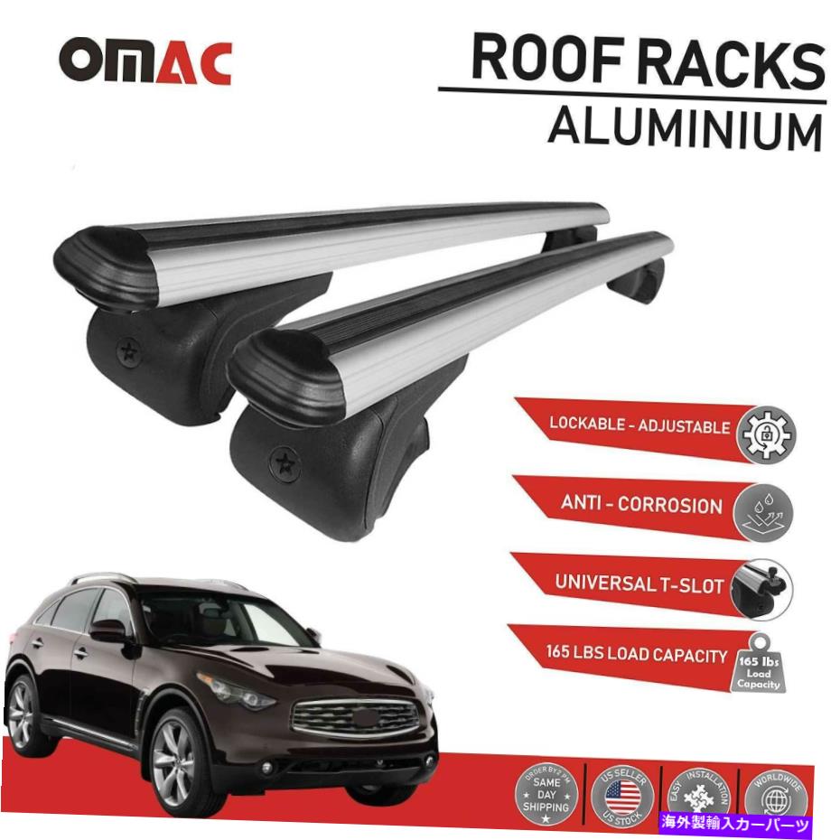 ルーフキャリア Infiniti FX50 2009-2013用のルーフラッククロスバー荷物キャリアシルバー Roof Rack Cross Bars Luggage Carrier Silver for Infiniti FX50 2009-2013【並行輸入品】