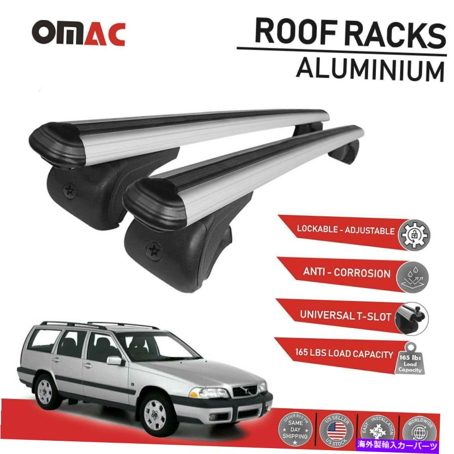 ルーフキャリア ルーフラッククロスバー荷物キャリアシルバーセットボルボV70 1998-2000 Roof Rack Cross Bars Luggage Carrier Silver Set for Volvo V70 1998-2000【並行輸入品】