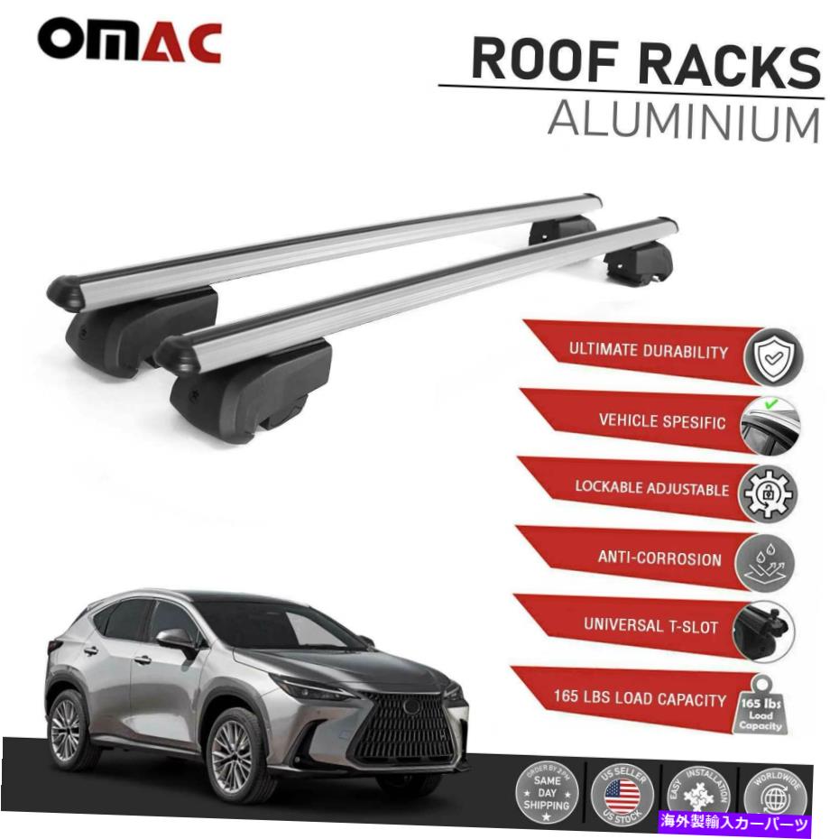ルーフキャリア Lexus NX AZ20 2021-2022用のシルバールーフレールラックALUクロスバー荷物キャリア Silver Roof Rail Rack Alu Cross Bars Luggage Carrier For LEXUS NX AZ20 2021-2022【並行輸入品】