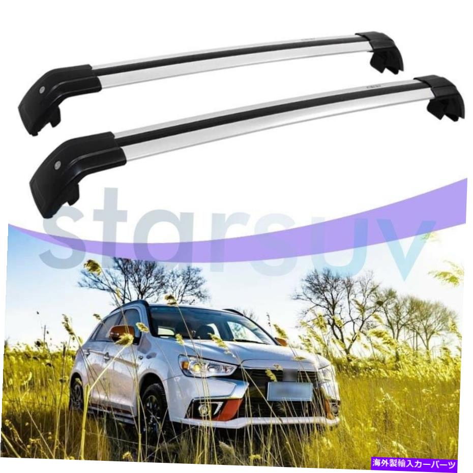 ルーフキャリア 三菱アウトランダースポーツのためのシルバークロスバーASX 2010-2022ルーフラックレール Silver Cross Bar for Mitsubishi Outlander Sport ASX 2010-2022 Roof Rack Rail【並行輸入品】