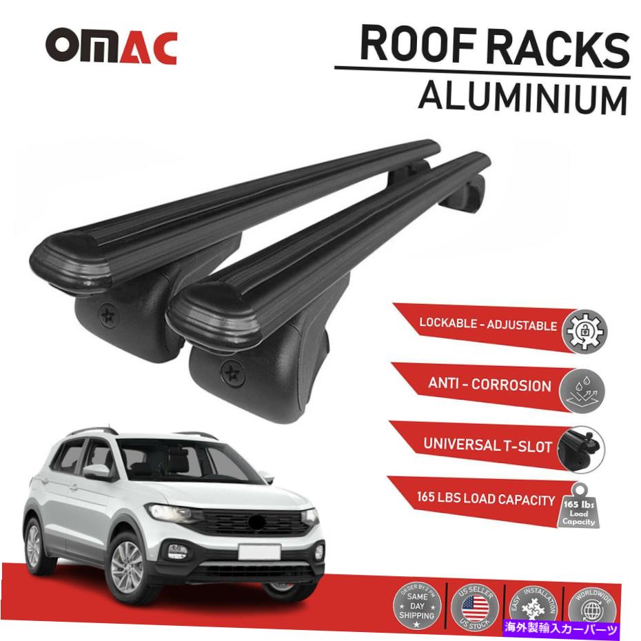 ルーフキャリア フォルクスワーゲンT-クロスのためのルーフレールラック2018-2022クロスバー荷物キャリアブラック Roof Rail Rack For Volkswagen T-Cross 2018-2022 Cross Bar Luggage Carrier Black【並行輸入品】 52,668円