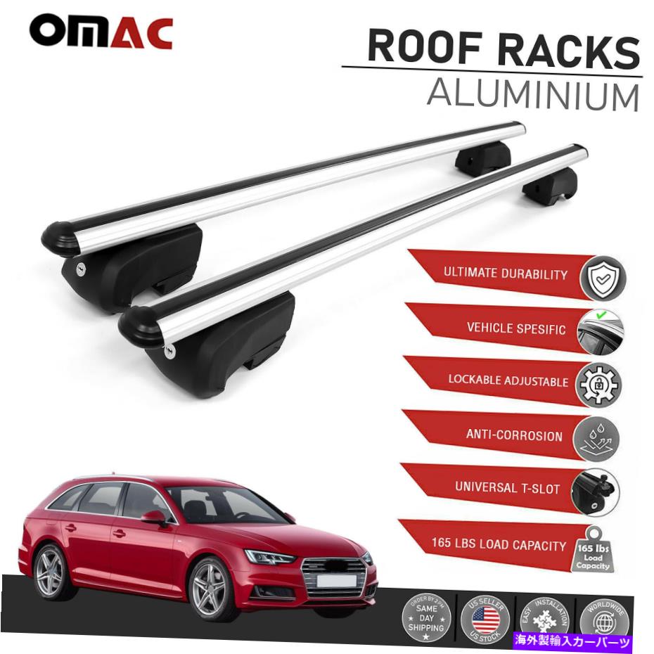 ルーフキャリア ルーフレールラックALUクロスバーアウディA4 B9 AVANT 2017-2022用荷物キャリア Roof Rail Rack Alu Cross Bars Luggage Carrier For Audi A4 B9 Avant 2017-2022【並行輸入品】
