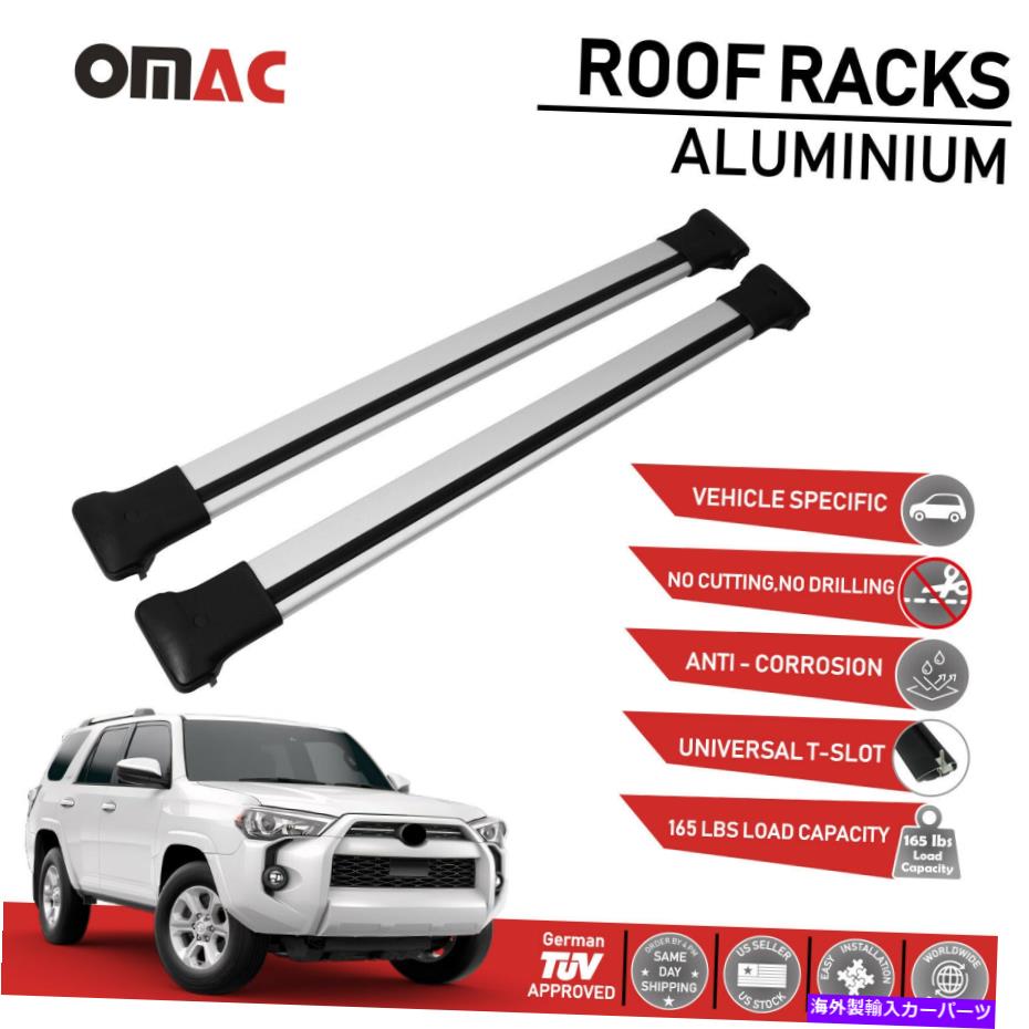 ルーフキャリア ルーフラッククロスバー荷物キャリアシルバーセットトヨタ4runner 2010-2022 Roof Rack Cross Bars Luggage Carrier Silver Set for Toyota 4Runner 2010-2022【並行輸入品】 50,556円