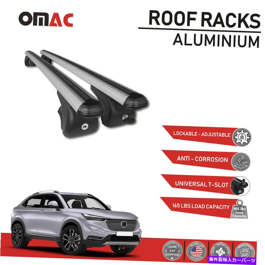 ルーフキャリア ホンダHR-V VR 2021-2022のルーフラッククロスバーAlu荷物キャリアシルバー Roof Rack Cross Bars Alu Luggage Carrier Silver For Honda HR-V VR 2021-2022【並行輸入品】