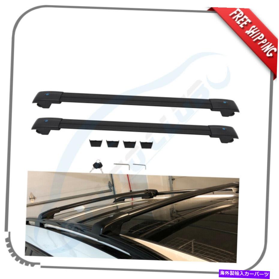 ルーフキャリア BMW X7 2019 2020ルーフラックブラッククロスバーレールアルミニウムバー付きペア Pair For BMW X7 2019 2020 Roof Rack Black Cross Bars Rails Aluminum Bars w/ Lock【並行輸入品】