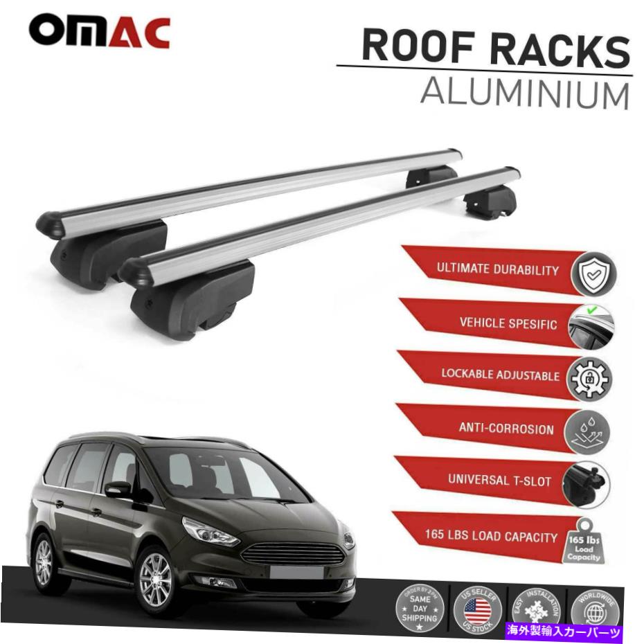 ルーフキャリア シルバールーフレールラッククロスバーフォードギャラクシー2015-2022用荷物キャリア Silver Roof Rail Rack Cross Bars Luggage Carrier For Ford Galaxy 2015-2022【並行輸入品】