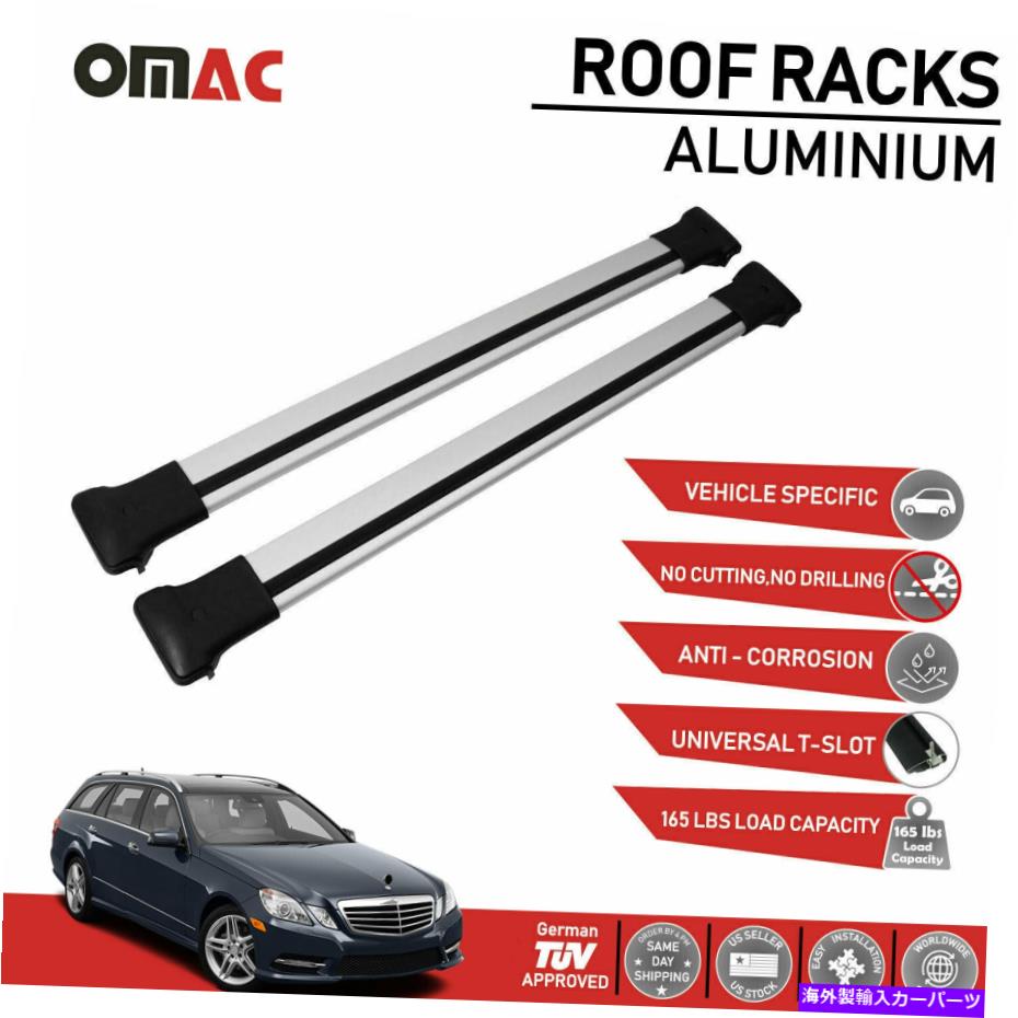 ルーフキャリア MB EクラスS212ワゴン2010-2016用のルーフラッククロスバー荷物キャリアシルバー Roof Rack Cross Bars Luggage Carrier Silver For MB E Class S212 Wagon 2010-2016【並行輸入品】