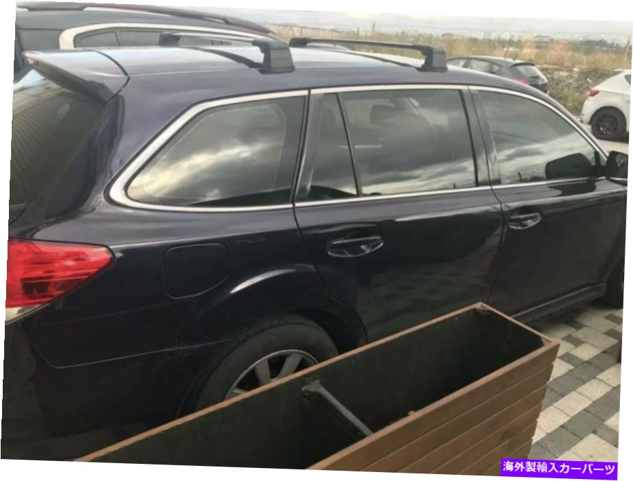 ルーフキャリア 2009-2014スバルレガシーSTI固定ルーフラッククロスバーキットブラック 2009-2014 Subaru Legacy STI Fixed Roof Rack Cross Bar Kit Black【並行輸入品】