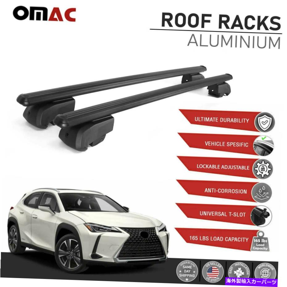 ルーフキャリア Lexus UX200 UX250H 2019-2022ルーフレールラッククロスバーALU荷物キャリアに適合する Fits Lexus UX200 UX250h 2019-2022 Roof Rail Rack Cross Bars Alu Luggage Carrier【並行輸入品】