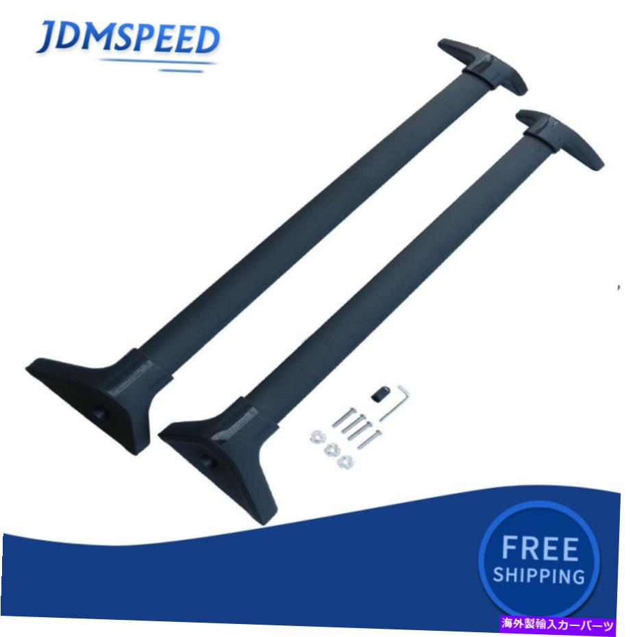 ルーフキャリア 19-21トヨタRAV4ハイブリッドOEスタイルのアルミニウムブラッククロスバーバージュルーフラックラック Aluminum Black Cross Bar Baggage Roof Rack For 19-21 Toyota RAV4 Hybrid OE Style【並行輸入品】