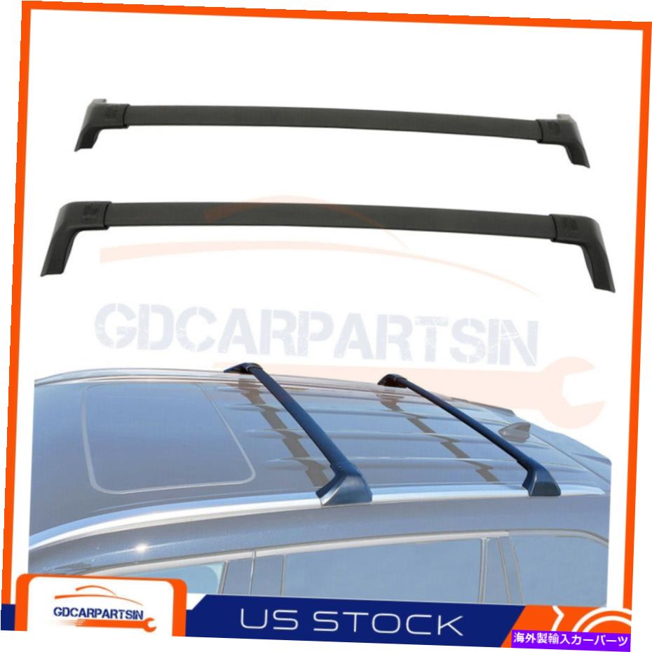ルーフキャリア 2020年のトヨタハイランダーLe＆Lルーフラッククロスバー荷物キャリアブラック For 2020 TOYOTA HIGHLANDER LE&L Roof Rack Cross Bars Luggage Carrier Black【並行輸入品】