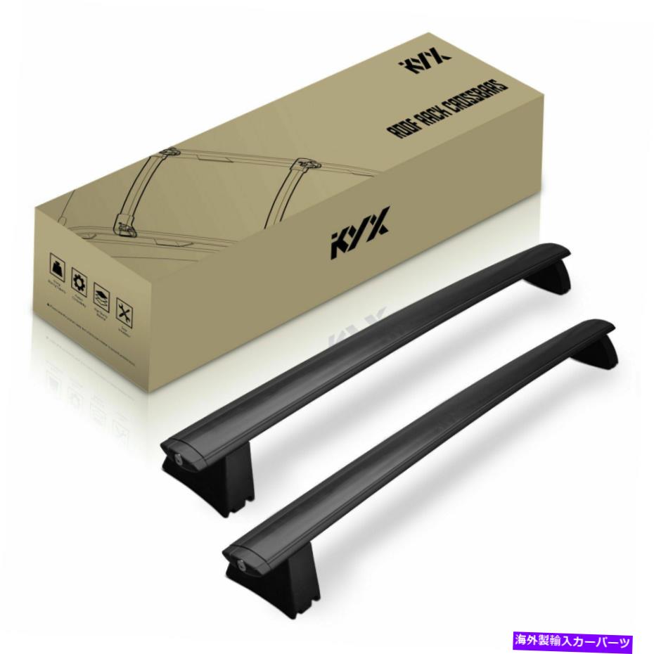 ルーフキャリア 屋根の荷物ラッククロスバーブラック2011-2021ジープグランドチェロキーUSペア Roof Luggage Rack Cross Bars Black For 2011-2021 Jeep Grand Cherokee US Pair【並行輸入品】